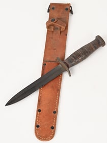 WWII US M3 FIGHTING KNIFE W M6 STYLE SCABBARD WW2