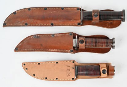 WWII US FIGHTING KNIFE LOT WESTERN PAL WW2