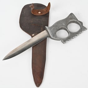WWII AUSTRALIAN THEATER MADE KNUCKLE KNIFE WW2