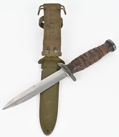 WWII US M3 FIGHTING KNIFE WITH M8 SCABBARD WW2