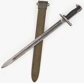 WWII U.S. M1 GARAND BAYONET & SCABBARD 1943 O.L.