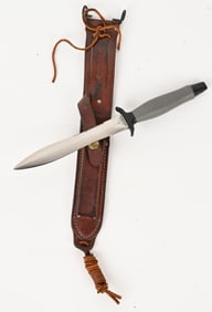 1973 DATED GERBER FIGHTING KNIFE W/ SCABBARD