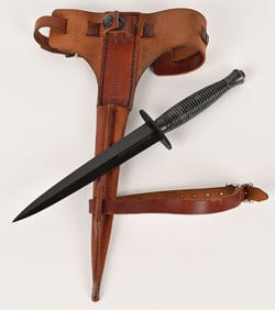 BRITISH FAIRBAIRN SYKES FIGHTING KNIFE W SCABBARD