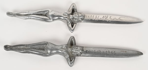 WWII THEATER MADE ITALIAN TRENCH ART KNIFE LOT WW2