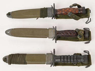 EARLY M4 COMBAT BAYONET LOT CASE UTICA CAMILLUS