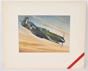 WWII US AIR CORPS NORTH AMERICAN P-51B PAINTING