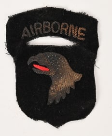 WWII BRITISH MADE 101ST AIRBORNE PATCH IN BULLION