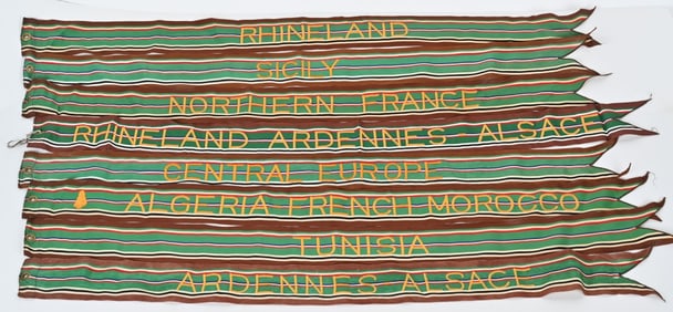 WWII US ARMY FLAG BATTLE STREAMERS WW2