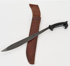 WWII OSS PHILIPPINE GUERILLA MACHETE W SHEATH WW2