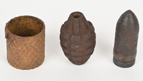 WWII US GERMAN RUSSIAN ORDNANCE LOT WW2