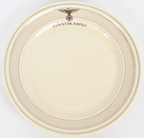 WWII NAZI GERMAN STAATSKASINO KRAKAU PLATE WW2