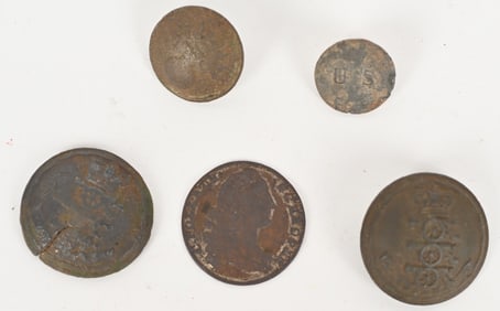 WAR OF 1812 BUTTONS RECOVERED FROM FORT NIAGARA