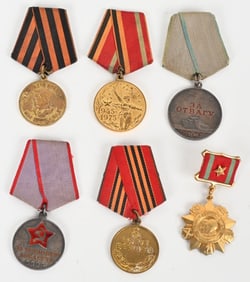 WWII SOVIET UNION CAMPAIGN MEDAL LOT WW2 & POST