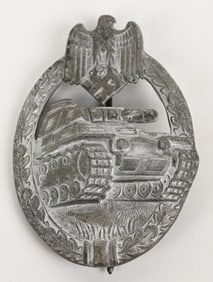 WWII NAZI GERMAN PANZER ASSAULT BADGE IN SILVER