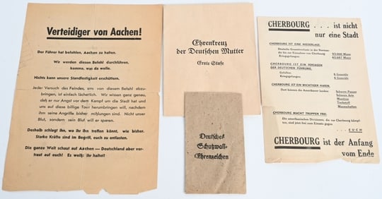 WWII NAZI GERMAN MEDAL PACKETS PROPAGANDA LEAFLETS