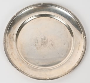 IRAQ WAR SADDAM HUSSEIN SILVER PLATED PLATE