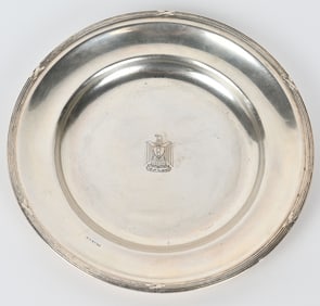 IRAQ WAR SADDAM HUSSEIN SILVER PLATED SAUCER