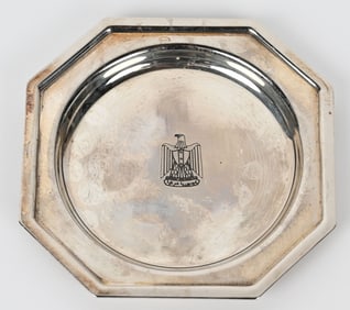 IRAQ WAR SADDAM HUSSEIN SILVER PLATED TRAY
