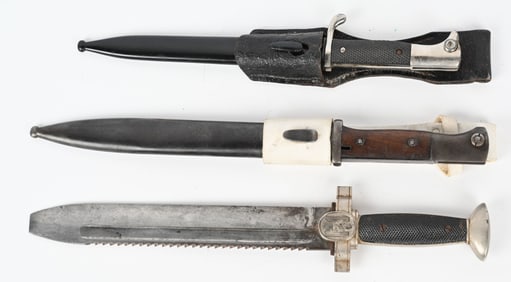 WWII NAZI GERMAN EDGED WEAPON LOT DRK HEWER K98