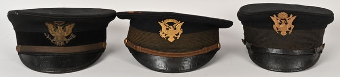 M1902 US ARMY / OHIO NATIONAL GUARD VISOR HAT LOT