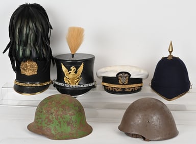 US BULGARIAN PORTUGUESE HEADGEAR LOT HELMET VISORS