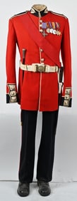 BRITISH DRESS UNIFORM W BAYONET & SWAGGER STICK