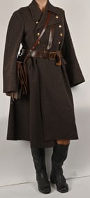 SOVIET UNION OVERCOAT & BROWN LETHER BELT RIG MAP