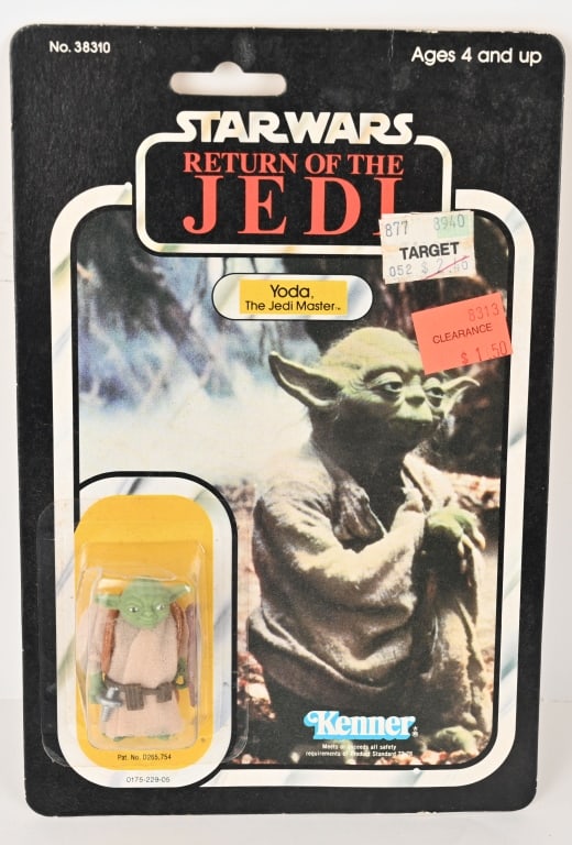 STAR WARS ROTJ YODA w/ BROWN SNAKE 77A BACK MOC (1 of 4)