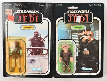 STAR WARS ROTJ WEEQUAY & REE-YEES MOC