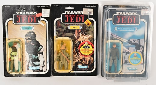 3- STAR WARS ROTJ ACTION FIGURES MOC
