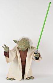 RUBIES YODA LIFESIZE FIGURE w/ LIGHTSABER