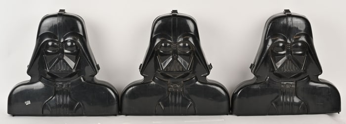 3- DARTH VADER COLLECTOR CASES FULL OF FIGURES