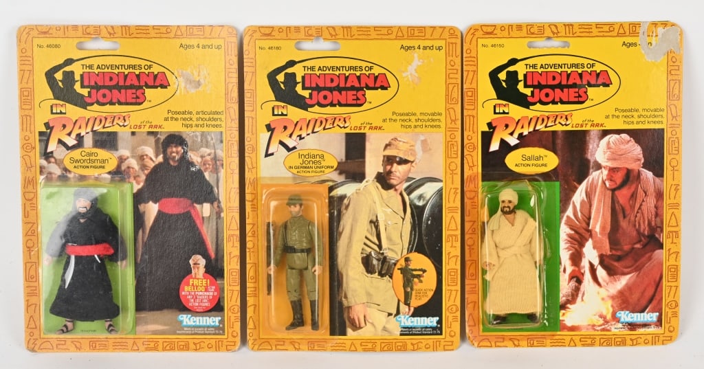 3- 1982 KENNER INDIANA JONES ACTION FIGURES MOC (1 of 2)