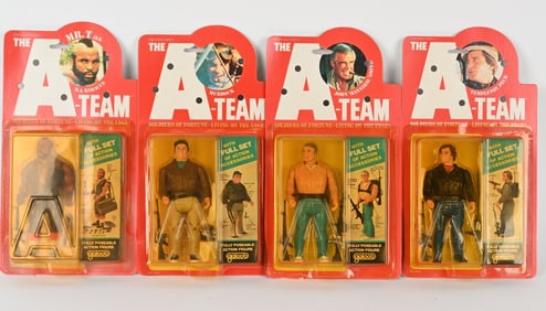 4- 1983 GALOOB A-TEAM ACTION FIGURES MOC