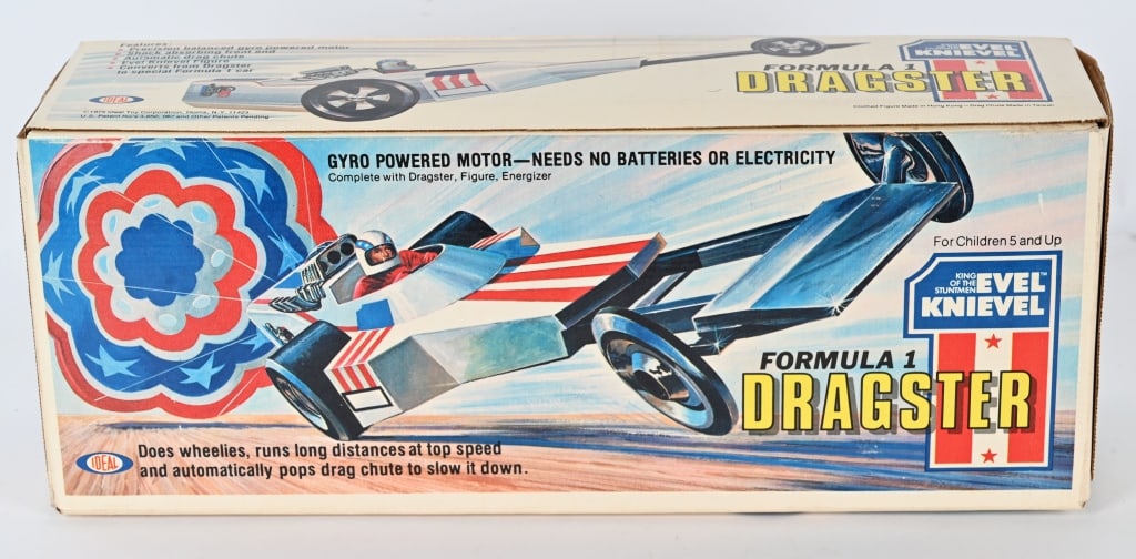 1975 IDEAL EVEL KNIEVEL FORMULA 1 DRAGSTER MIB (1 of 4)