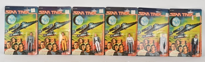 6- 1979 MEGO STAR TREK 3 3/4" ACTION FIGURES