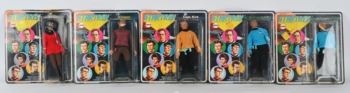 5- 1974 MEGO STAR TREK 8" ACTION FIGURES