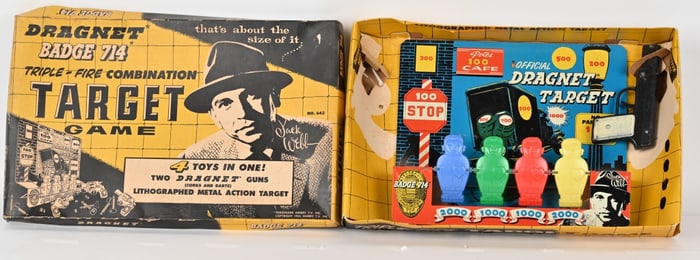 DRAGNET BADGE 714 TARGET GAME w/ BOX