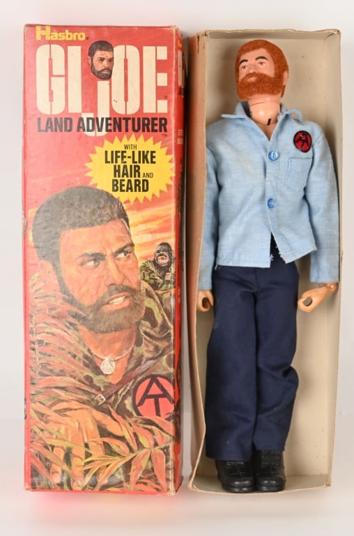 GI JOE LAND ADVENTURER LIFE LIKE BEARD w/ BOX (1 of 7)