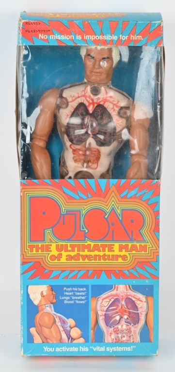 1976 MATTEL PULSAR ULTIMATE MAN OF ADVENTURE: 1976 Mattel Pulsar Ultimate man of Adventure. Never played with in Box.