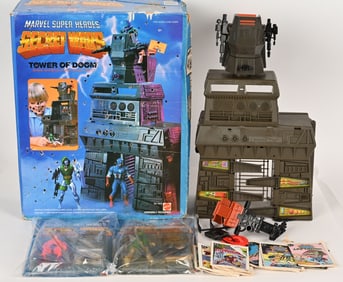 1984 MATTEL SECRET WARS TOWER OF DOOM & FIGURES
