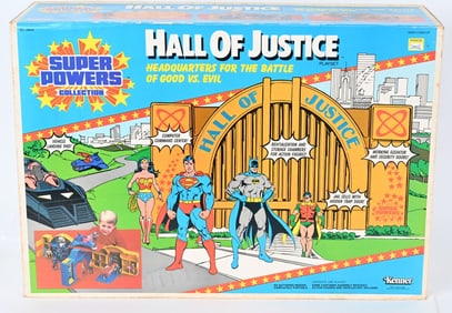 1984 KENNER HALL OF JUSTICE PLAYSET SEALED IN BOX