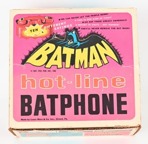 1966 MARX BATMAN HOT-LINE BATPHONE w/ BOX
