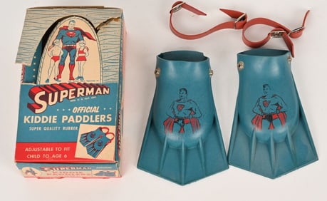 SUPER-SWIN SUPERMAN PADDLERS SWIN FINS w/ BOX