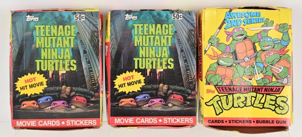 3- TOPPS TEENAGE MUTANT NINJA TURTLES CARDS