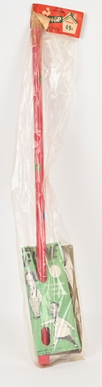 TOY MERCH 3 STOOGES FLYING CANE MIP: New Old Stock in package. Card has great Stooges graphics. 28" Excellent