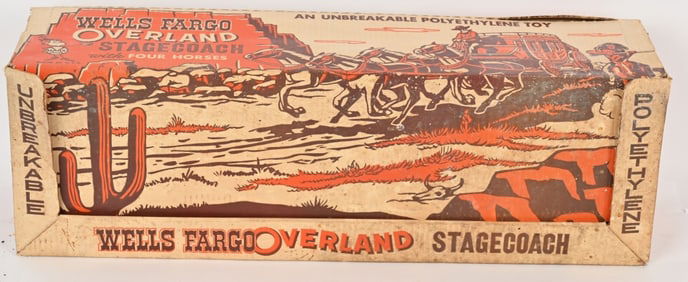 MARX WELLS FARGO OVERLAND STAGECOACH w/ BOX