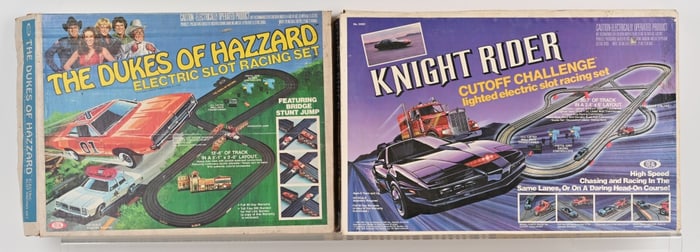 DUKES OF HAZZARD & KNIGHT RIDER SLOT CARS SETS