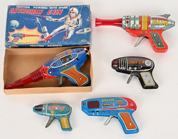 LOT OF TIN SPACE GUNS