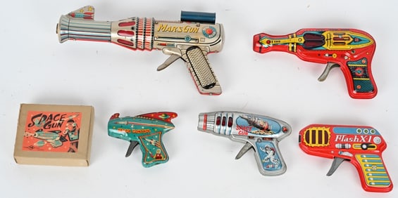 LOT OF TIN SPACE GUNS